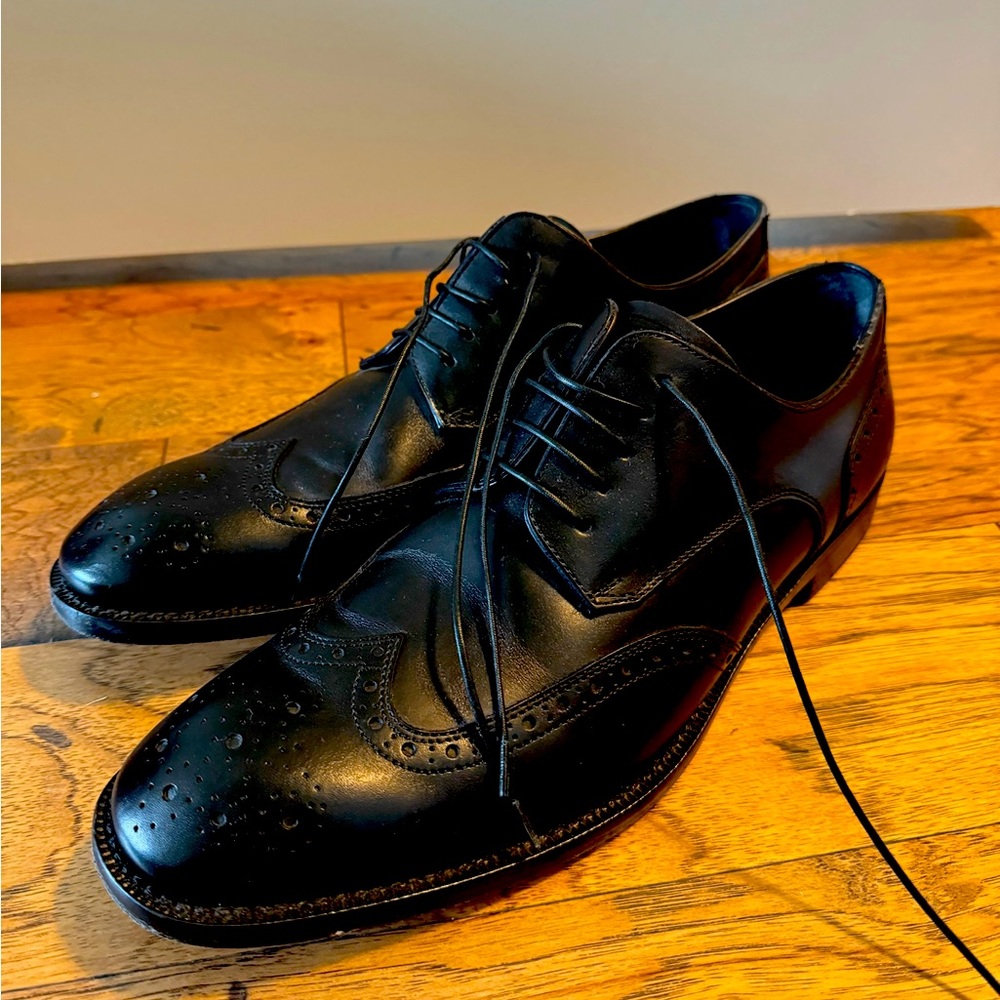 Allen Edmonds Size 12D Wingtip Dress Shoe in Black